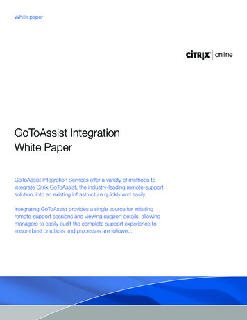 GoToAssist Integration White Paper