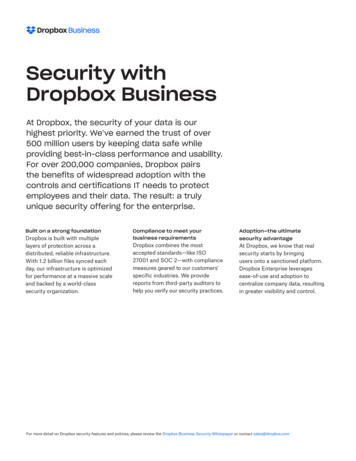 Cloud Dropbox Security With Dropbox Business - Dandh.ca