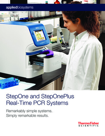 StepOne And StepOnePlus Real-Time PCR Systems - Thermo Fisher Scientific