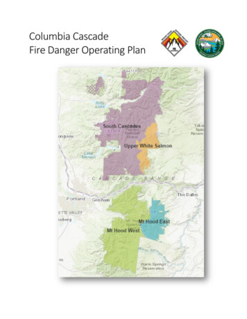Columbia Cascade Fire Danger Operating Plan - National Interagency Fire .
