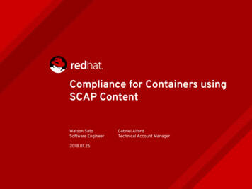 SCAP Content Compliance For Containers Using
