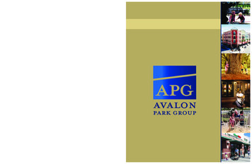 Corporate Brochure - Avalon Park Group