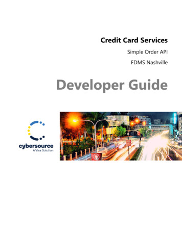 Credit Card Services Simple Order API FDMS Nashville - CyberSource