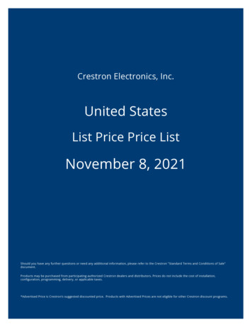 List Price Price List - M3 Technology Group
