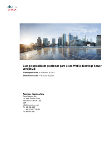 Guía De Solución De Problemas Para Cisco WebEx Meetings Serverversión 2