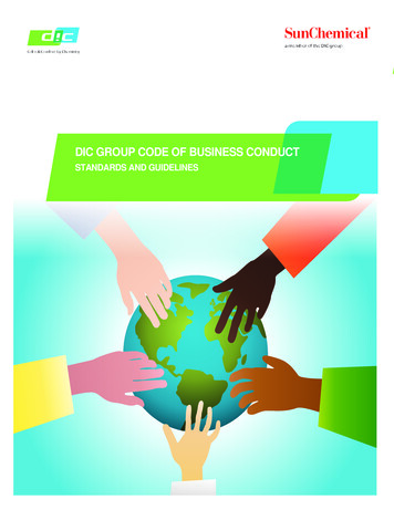 DIC GROUP CODE OF BUSINESS CONDUCT - Sun Chemical
