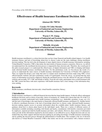 Effectiveness Of Health Insurance Enrollment Decision Aids