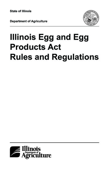 Illinois Egg And Egg Products Act Rules And Regulations