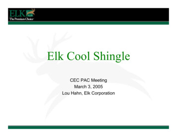 Elk Cool Shingle - Lawrence Berkeley National Laboratory