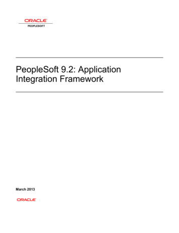 PeopleSoft 9.2: Application Integration Framework - Oracle