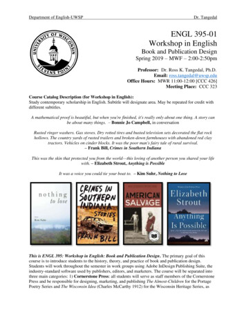ENGL 395-01 Workshop In English - University Of Wisconsin-Stevens Point