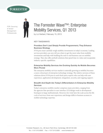 The Forrester Wave : Enterprise - Infosys