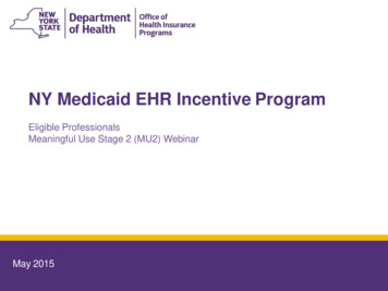 NY Medicaid EHR Incentive Program - New York State Department Of Health