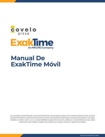 Manual De ExakTime Móvil - Covelo Group