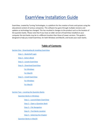 ExamView Installation Guide - EMC P