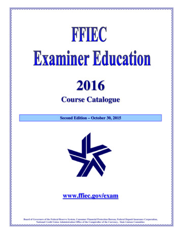 2016 - Federal Financial Institutions Examination Council