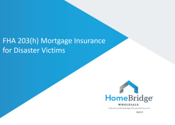 FHA 203(h) Mortgage Insurance For Disaster Victims - HomeBridge Wholesale