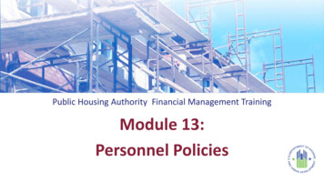 Public Housing Authority Financial Management Training Module 13 .