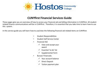 CUNYfirst Financial Services Guide - Hostos Community College