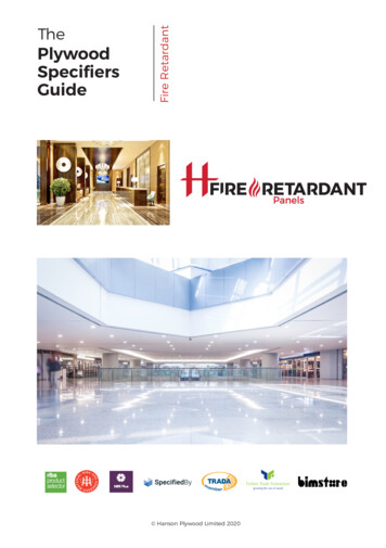 The Plywood Specifiers Guide Fire Retardant