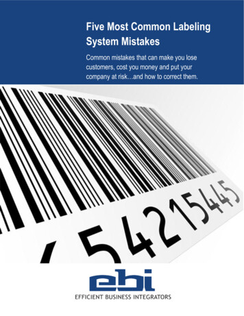 Five Most Common Labeling System Mistakes - Support