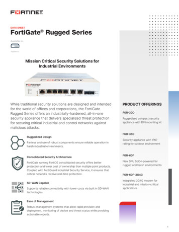 FortiGate Rugged Series Data Sheet