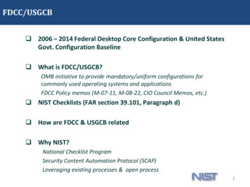 U.S. Government Configuration Baseline (USGCB) - NIST