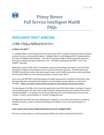 Pitney Bowes Full Service Intelligent Mail FAQs