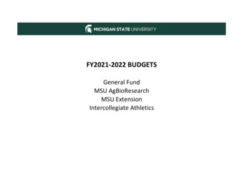 FY22 Functional Budget Report - Michigan State University