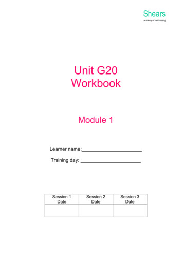 Unit G20 Workbook - Shears Academy