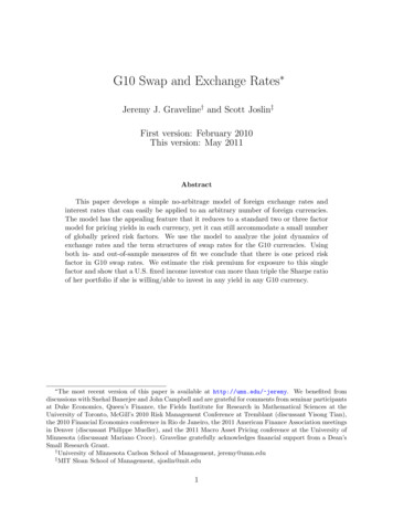 G10 Swap And Exchange Rates - MIT