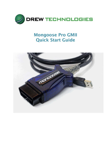 Mongoose Pro GMII Quick Start Guide - Drewtech 
