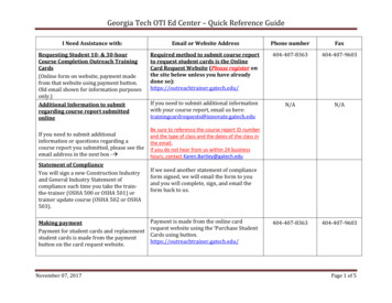 Georgia Tech OTI Ed Center - Quick Reference Guide - Gatech.edu