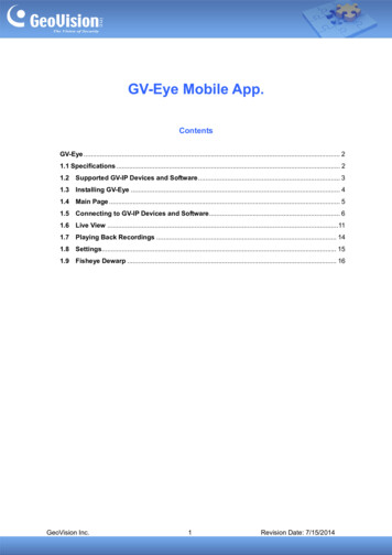 GV-Eye Mobile App. - Worldeyecam, INC