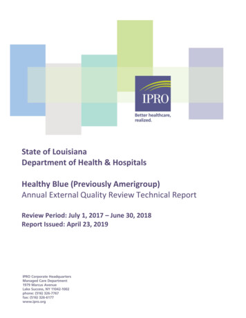 State Of Louisiana Department Of Health & Hospitals Healthy Blue .