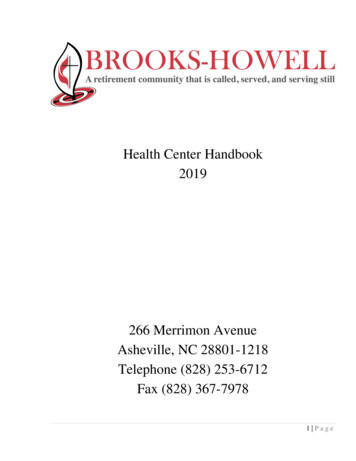Health Center Handbook 2019 - Brooks Howell Home