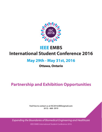 IEEE EMBS International Student Conference 2016