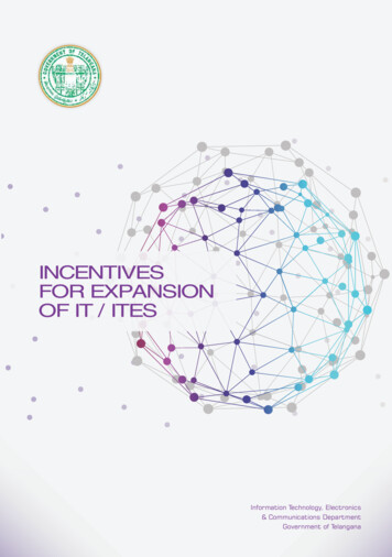 Incentives For Expansion Of It / Ites