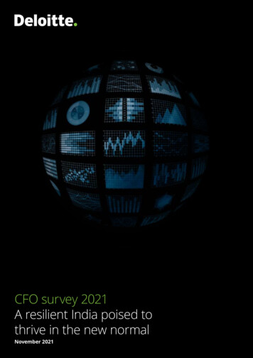 CFO Survey 2021 A Resilient India Poised To Thrive In The New Normal