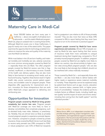 Innovation Landscape: Maternity Care In Medi-Cal