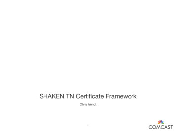 SHAKEN TN Certificate Framework