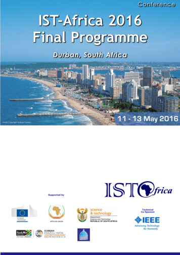 Conference IST-Africa 2016 Final Programme