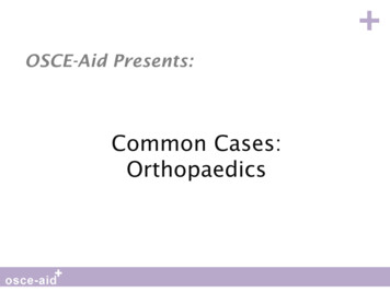 Common Cases: Orthopaedics - OSCE-Aid