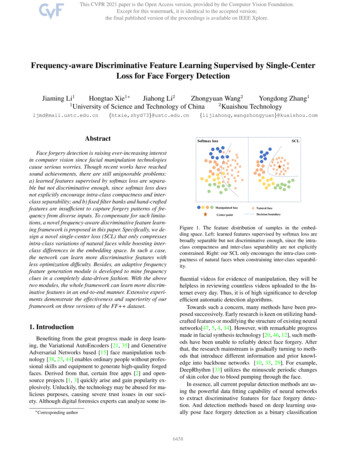 Frequency-Aware Discriminative Feature Learning Supervised By Single .