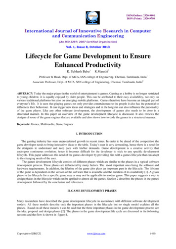Lifecycle For Game Development To Ensure Enhanced Productivity