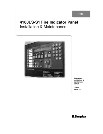 4100ES-S1 Fire Indicator Panel Installation & Maintenance