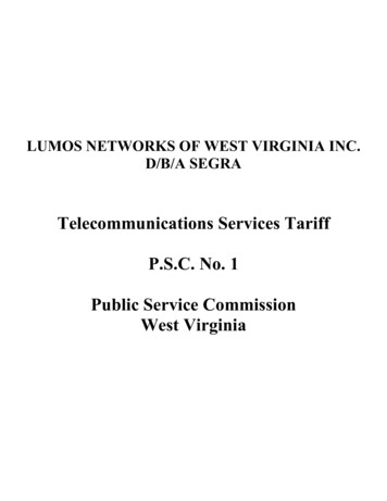 Lumos Networks Of West Virginia Inc. D/B/A Segra