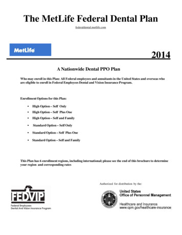 The MetLife Federal Dental Plan - Insurance.ky.gov