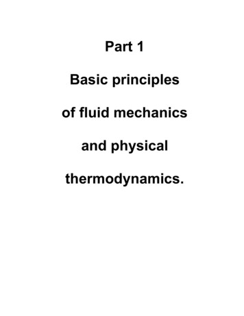 Part 1 Basic Principles Of Fluid Mechanics And Physical Thermodynamics.