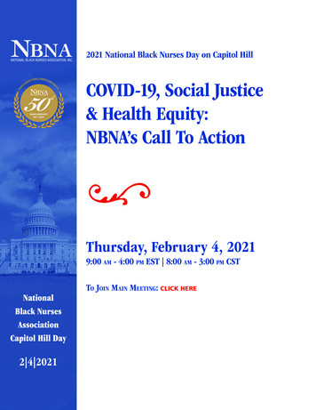 COVID-19, Social Justice & Health Equity: NBNA's Call To Action